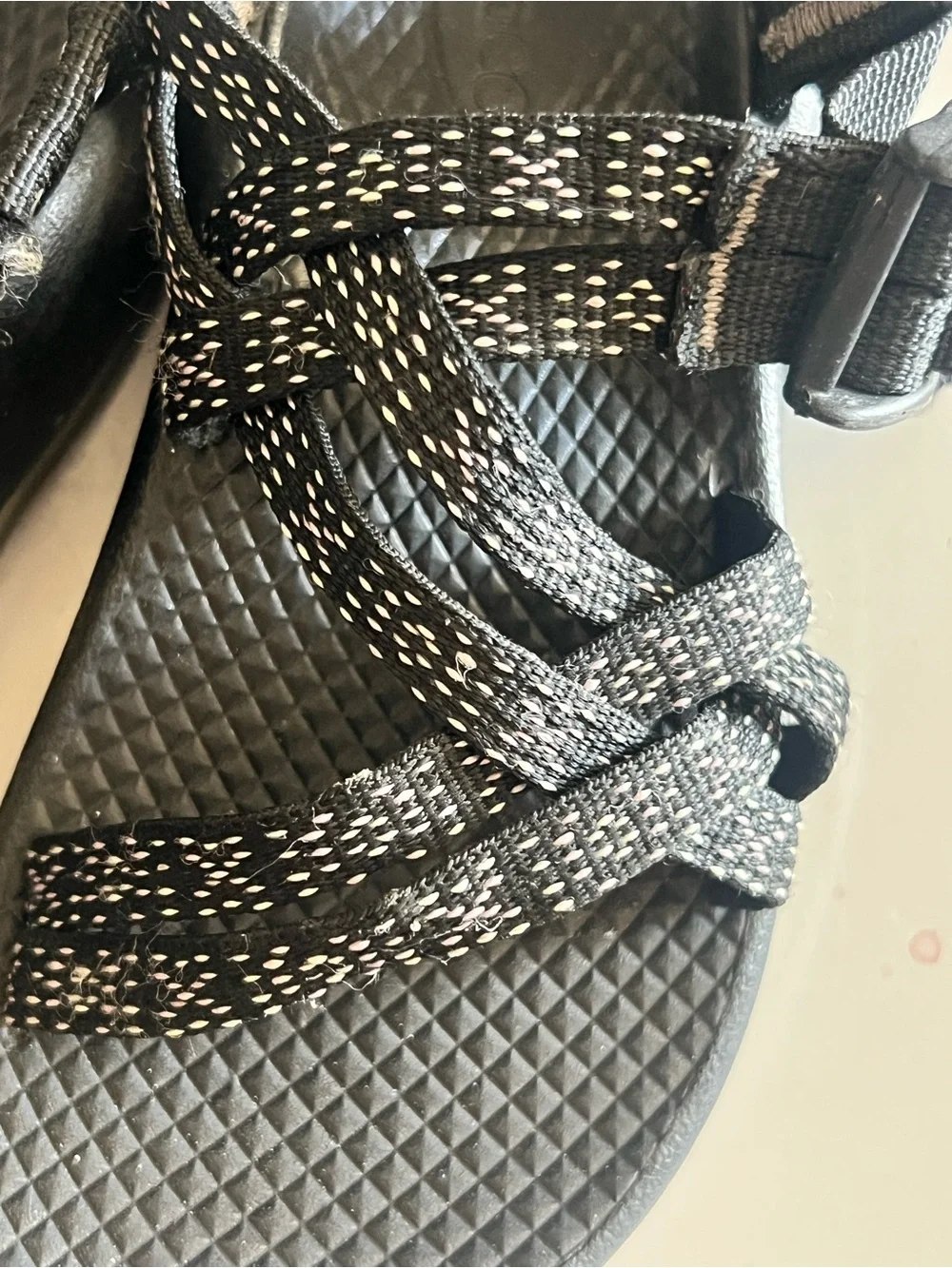 Chaco kids Black & White Patterned Strappy Sandals